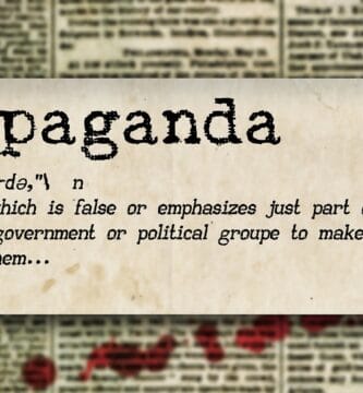 Recorte con la definición de la palabra "propaganda"