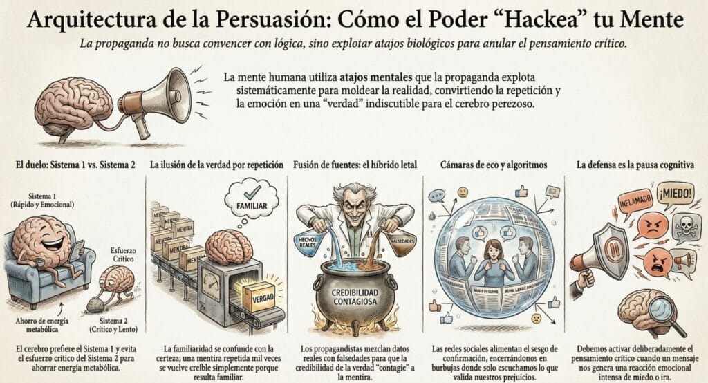 Sesgos cognitivos explicados en una infografía