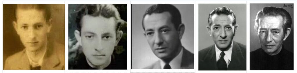 Con las fotográfico con 5  fotos de Dionisio Ridruejo a lo largo de su vida