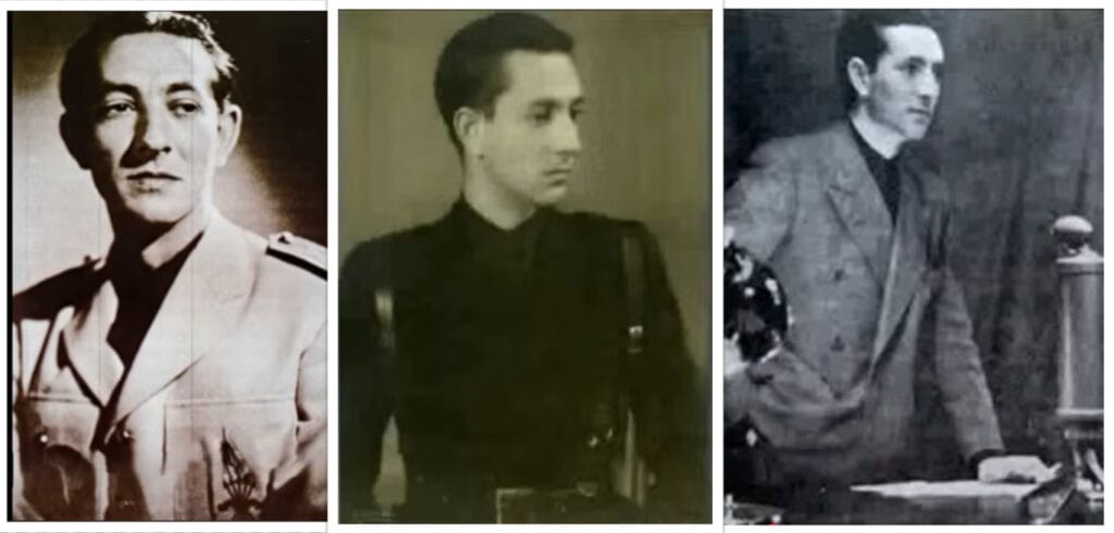 Tres fotografías de Dionisio Ridruejo falangista