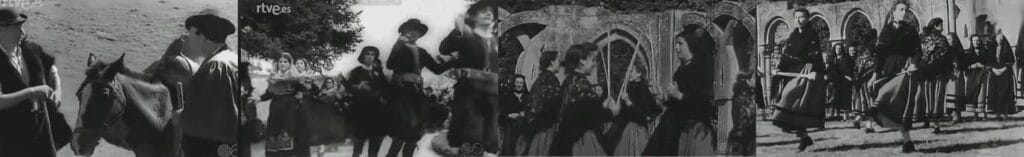 Collage con escenas folklóricas sacadas del NODO