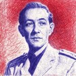 Retrato de Dionisio Ridruejo a bolígrafo