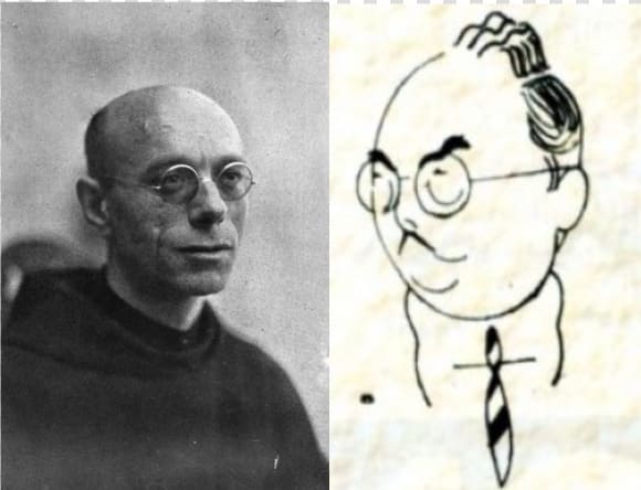 Retratos de Fray Justo Pérez de Úrbel y Avelino de Aróztegui y Bastoure