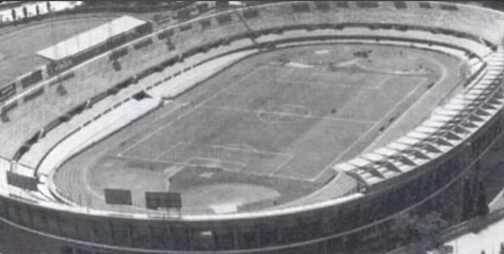Vista aérea en blanco y negro del Estadio Nacional de Roma, recinto que albergó la gran final del mundial de 1934.