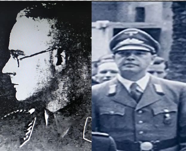 Retrato en dos paneles de dos enemigos de Josef Hans Lazar: Paul Winzer, a la izquierda y Hans Thomsen, a la derecha.