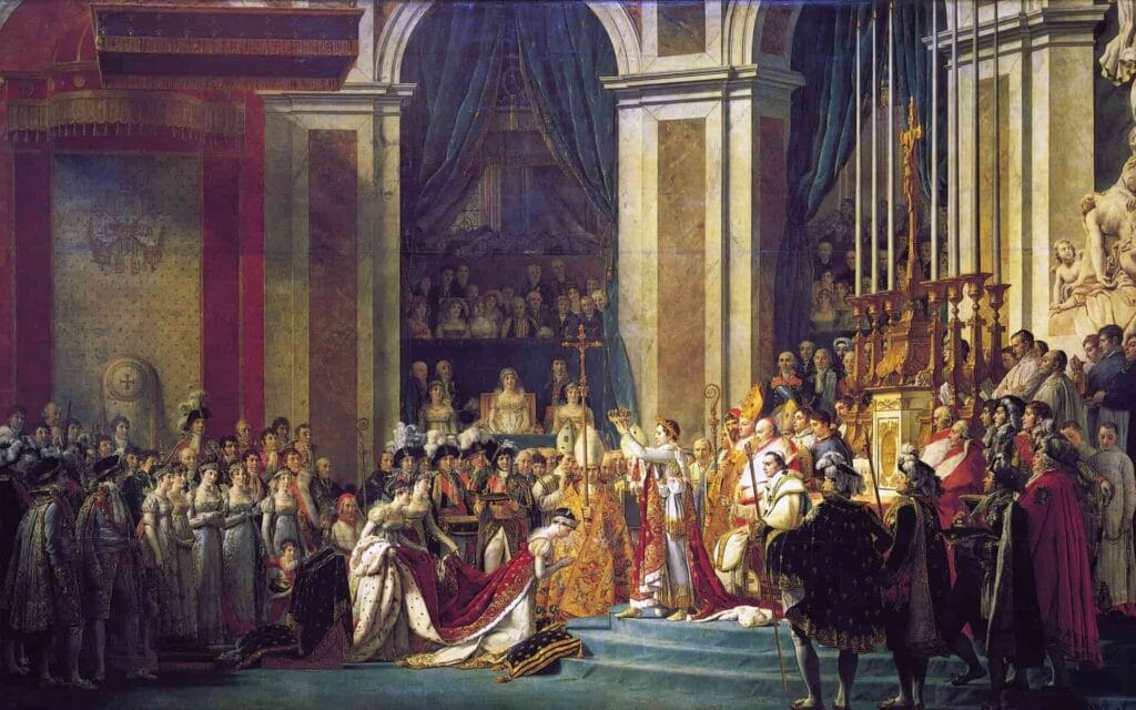 Cuadro de J.L. David La coronación de Napoleón: el summum de la propaganda napoleónica